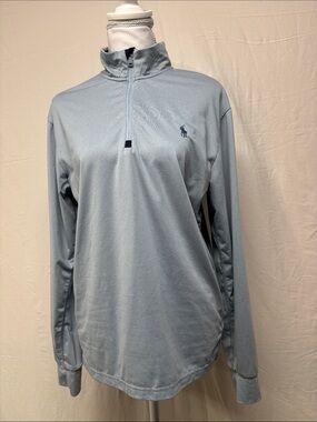 Ralph Lauren Golf Pale Blue Half-Zip Performance Pullover